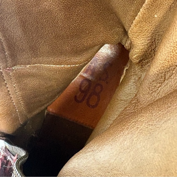 A.S.98 Saint Patchwork Floral Velvet Suede Leather Studded Boots Boho Size 9 - Picture 11 of 11